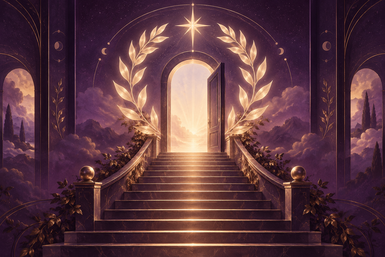 Illustration céleste pour promotion travail prochaine